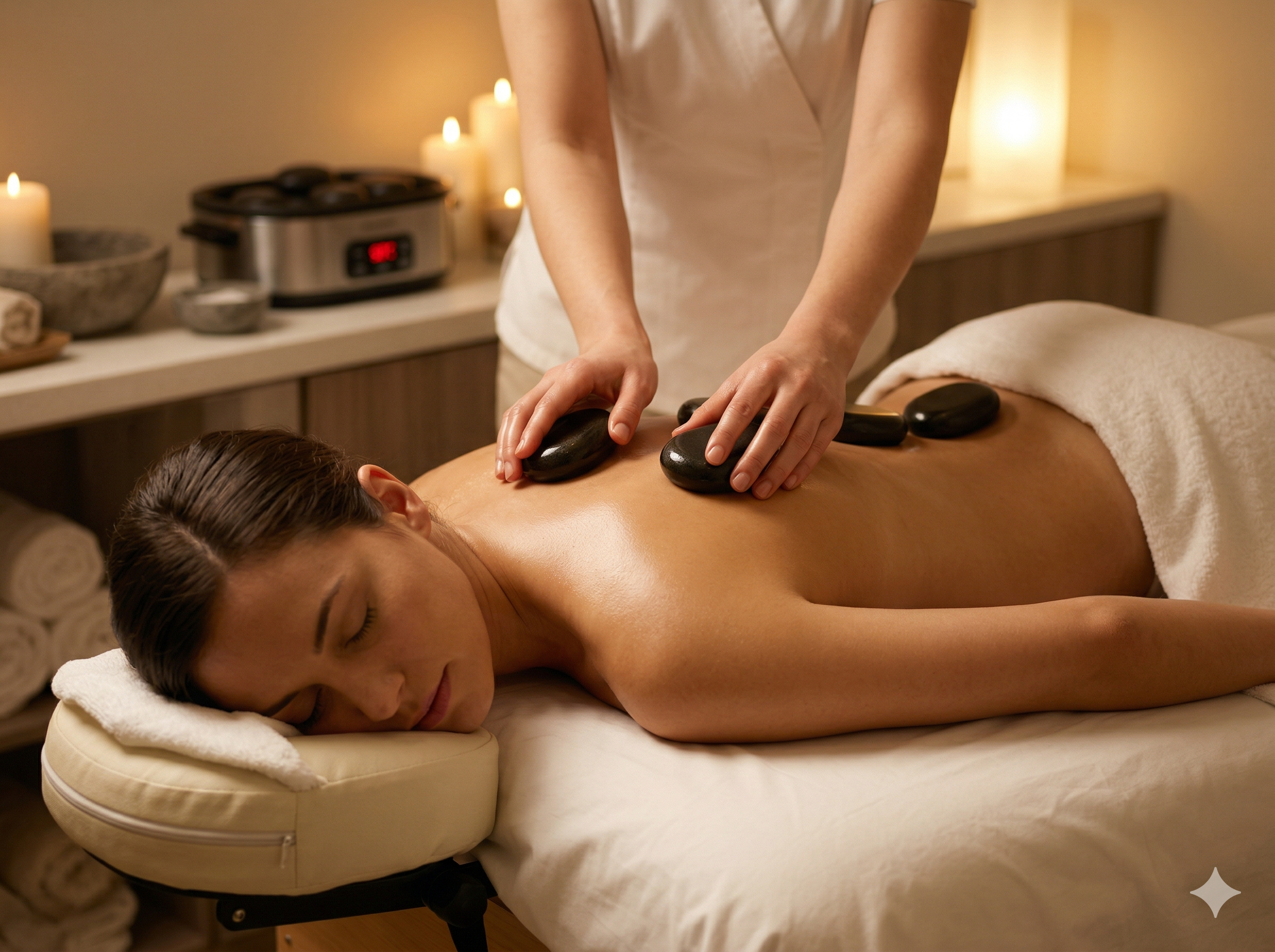 Masáž lávovými kameňmi